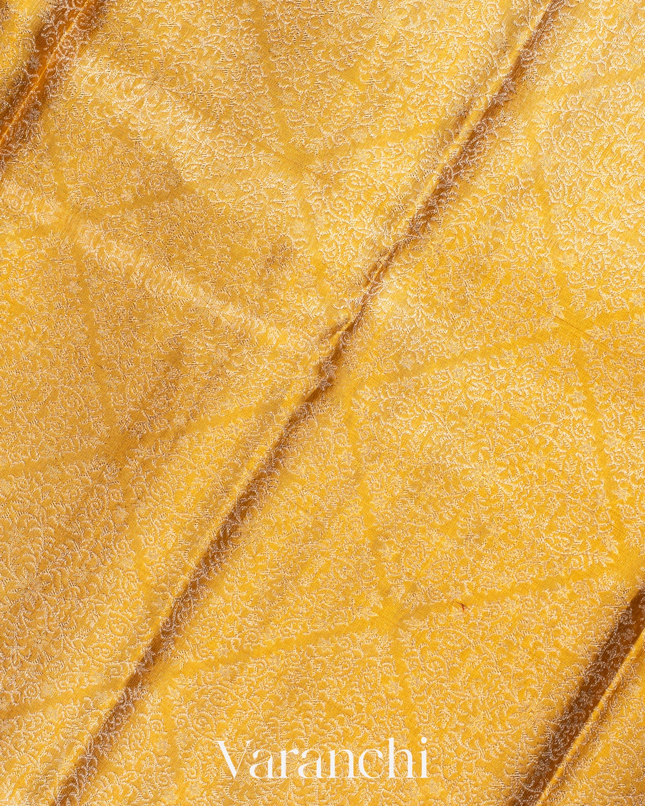 Golden Heavy Brocade Pure Tissue Kanchipuram Silk Saree
