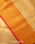 Golden Heavy Brocade Pure Tissue Kanchipuram Silk Saree