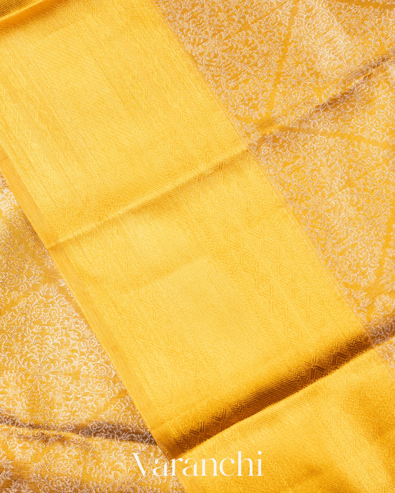 Golden Heavy Brocade Pure Tissue Kanchipuram Silk Saree