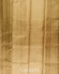 Ivory Stripe Brocade Pure Kanchipuram Silk Saree