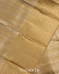 Ivory Stripe Brocade Pure Kanchipuram Silk Saree