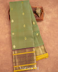 Earthy Olive Green Pure Kanchipuram Silk Handloom Saree