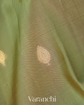 Earthy Olive Green Pure Kanchipuram Silk Handloom Saree