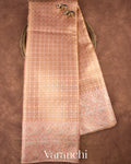 Light Peach Pure Kanchipuram Silk Saree