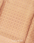 Light Peach Pure Kanchipuram Silk Saree