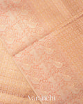 Light Peach Pure Kanchipuram Silk Saree