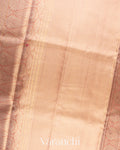 Light Peach Pure Kanchipuram Silk Saree