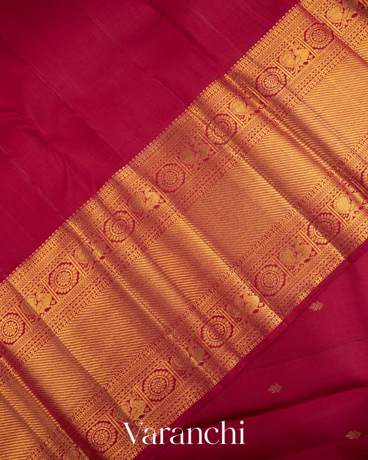 Maroon Pure Kanchipuram Silk Handloom Saree