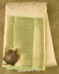Cream Pure Kanchipuram Silk Handloom Saree