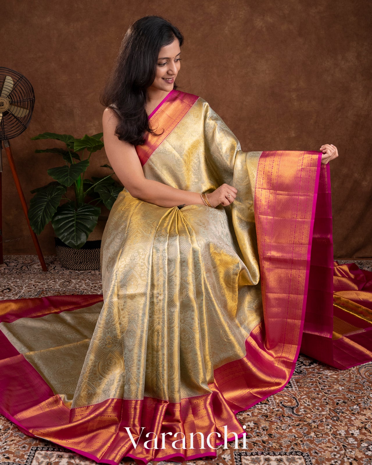 Sage Green Pure Kanchipuram Silk Saree