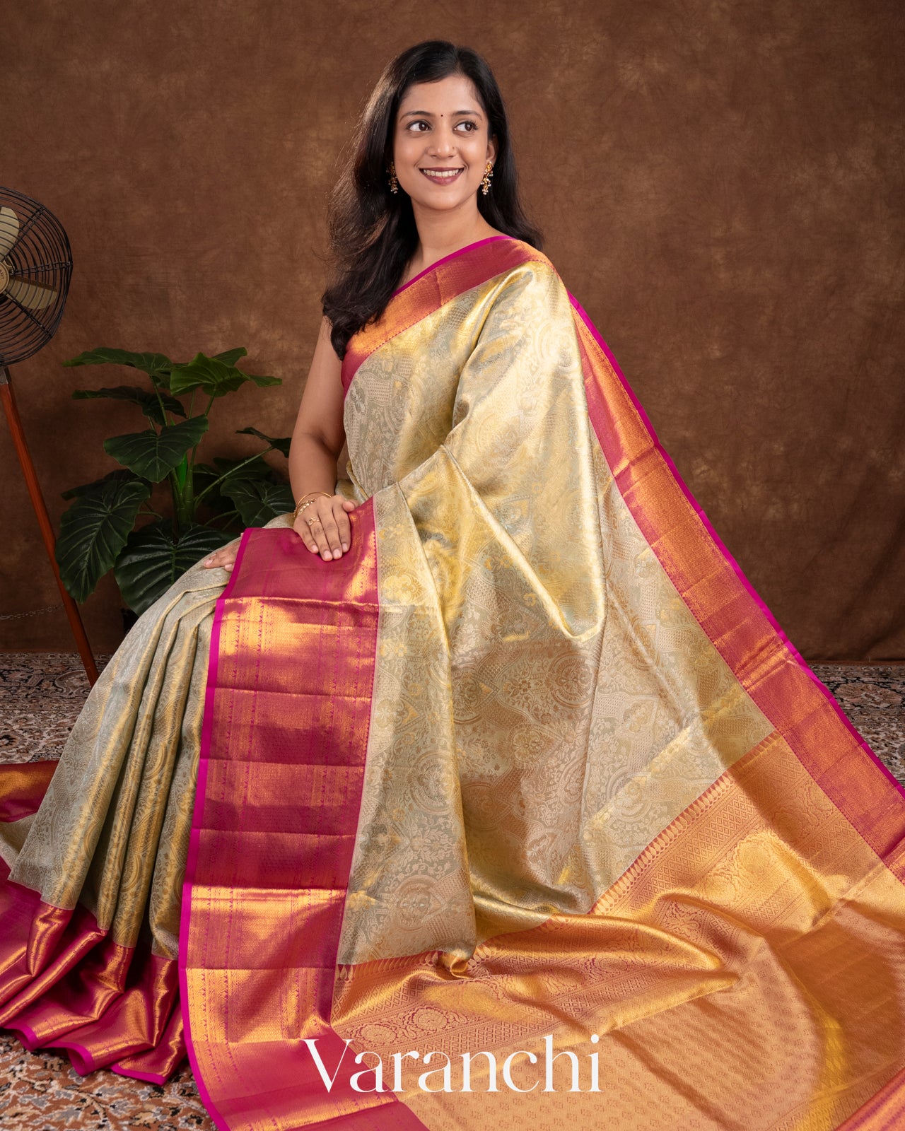 Sage Green Pure Kanchipuram Silk Saree