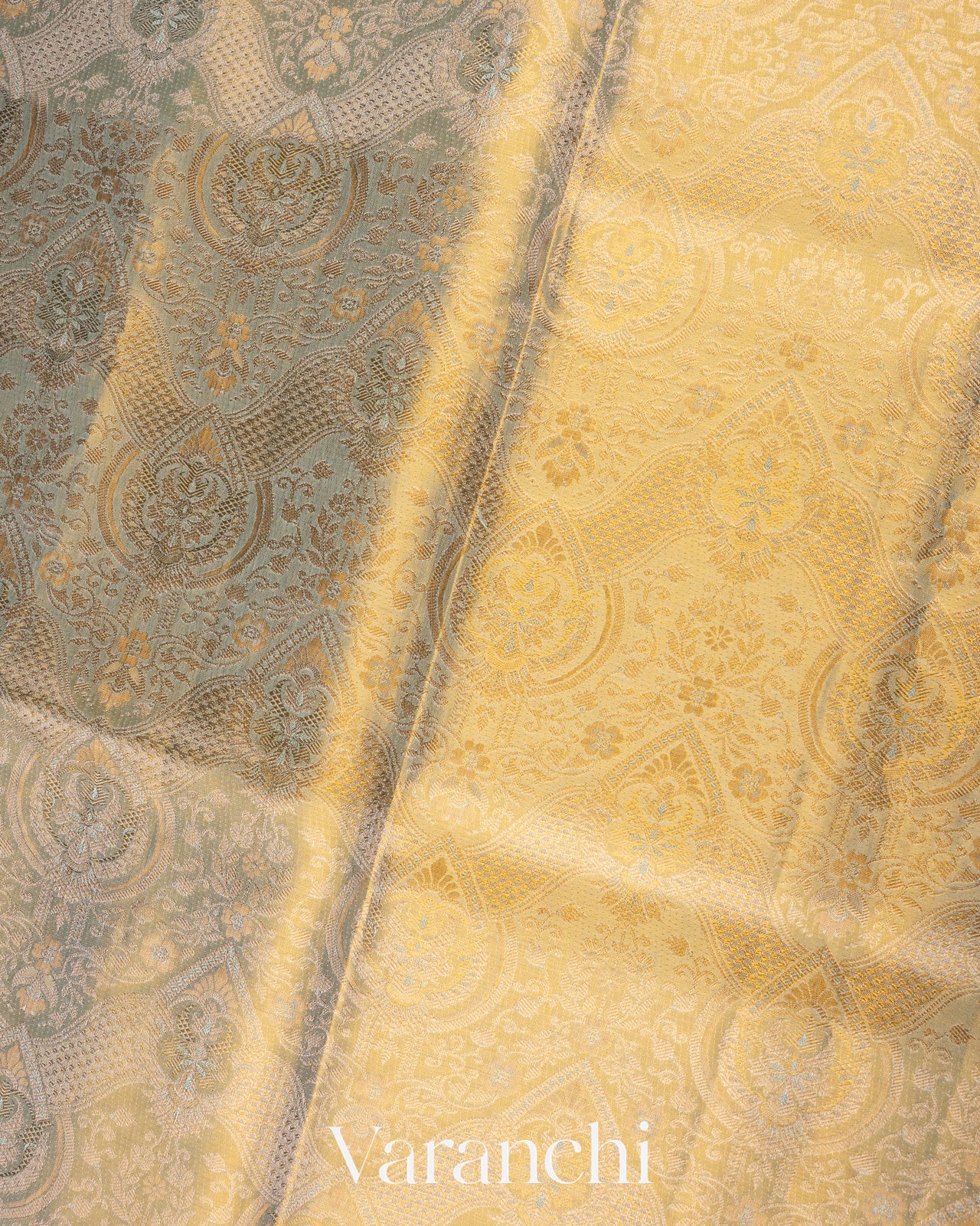 Sage Green Pure Kanchipuram Silk Saree