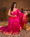 Rani Pink Pure Kanchipuram Silk Cotton Handloom Saree