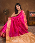 Rani Pink Pure Kanchipuram Silk Cotton Handloom Saree