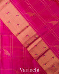 Rani Pink Pure Kanchipuram Silk Cotton Handloom Saree