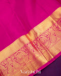 Deep Purple Pure Kanchipuram Silk Handloom Saree