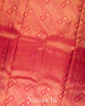 Reddish Pink Heavy Brocade Pure Kanchipuram Silk Handloom Saree