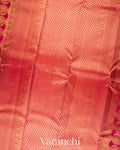 Reddish Pink Heavy Brocade Pure Kanchipuram Silk Handloom Saree