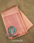 Rose Gold  Pure Tissue Kanchipuram Silk Saree
