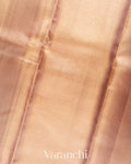 Rose Gold  Pure Tissue Kanchipuram Silk Saree