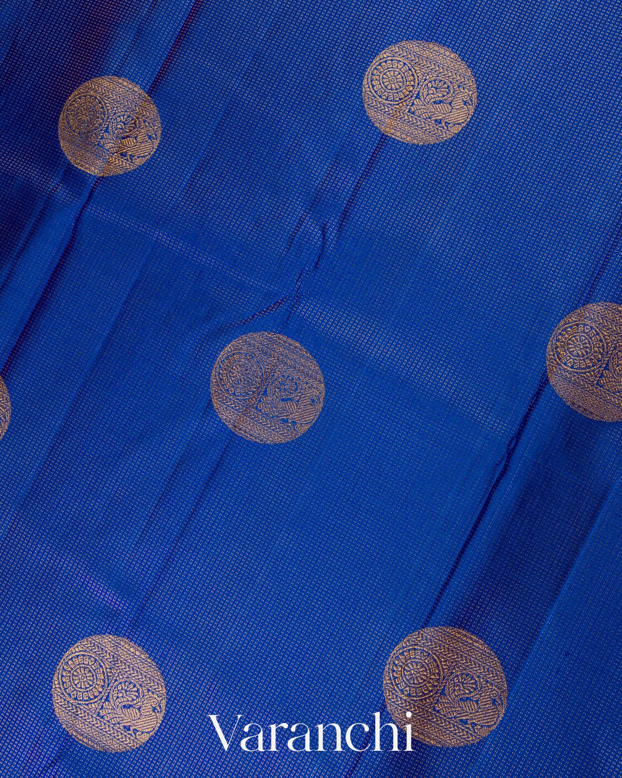 Royal Blue Pure Kanchipuram Silk Handloom Saree