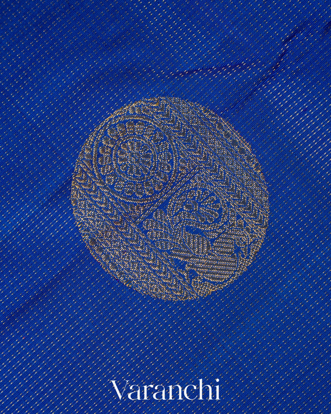 Royal Blue Pure Kanchipuram Silk Handloom Saree