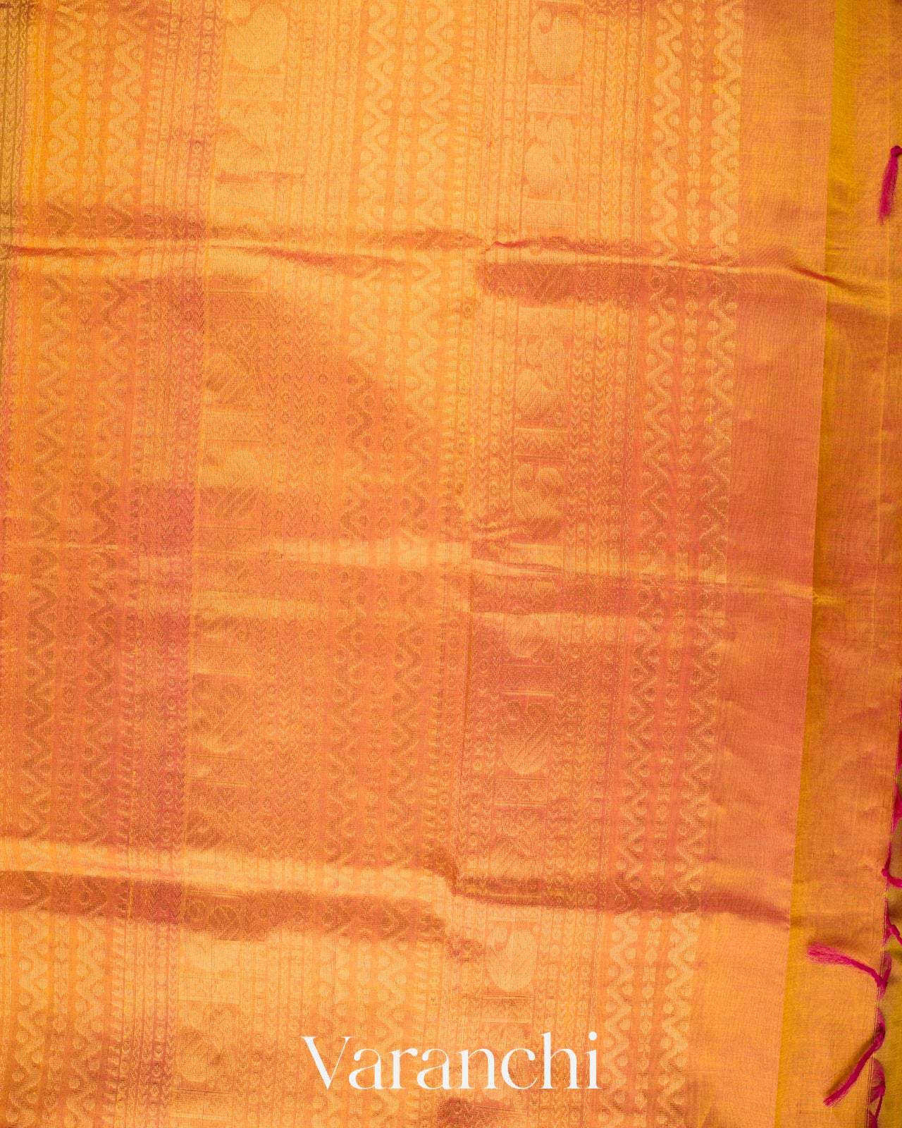 Bottle Green Korvai Pure Kanchipuram Silk Cotton Handloom Saree