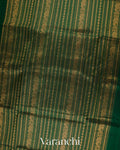 Bottle Green Pure Kanchipuram Silk Cotton Saree