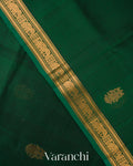 Bottle Green Pure Kanchipuram Silk Cotton Saree