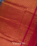Emarald Green With Small Checks Pure Kanchipuram Silk Cotton Saree