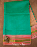 Emerald Green Pure Kanchipuram Silk Cotton Saree 