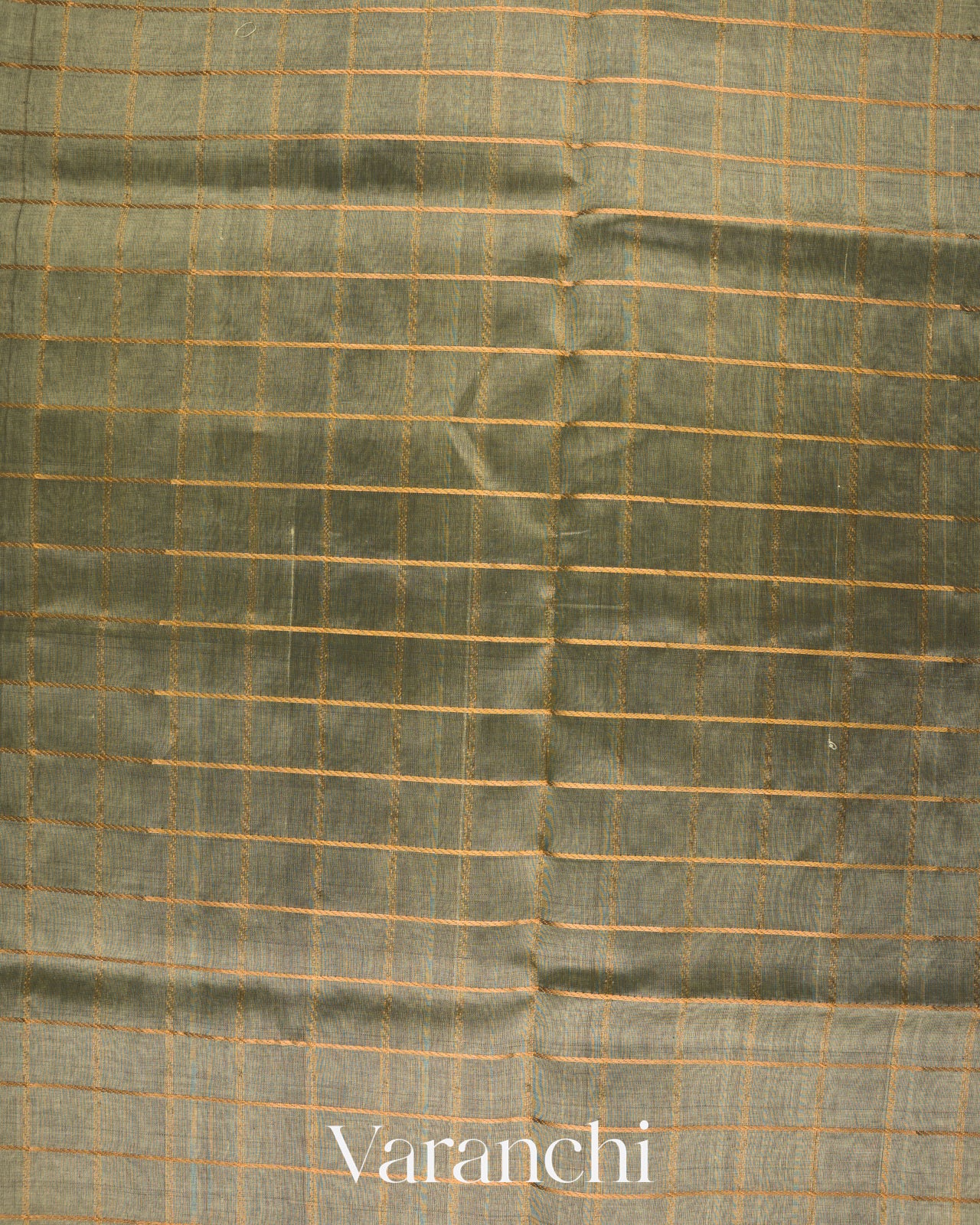 Olive Green Pure Kanchipuram Silk Cotton Saree