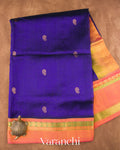 Navy Blue Pure Kanchipuram Silk Cotton Saree 