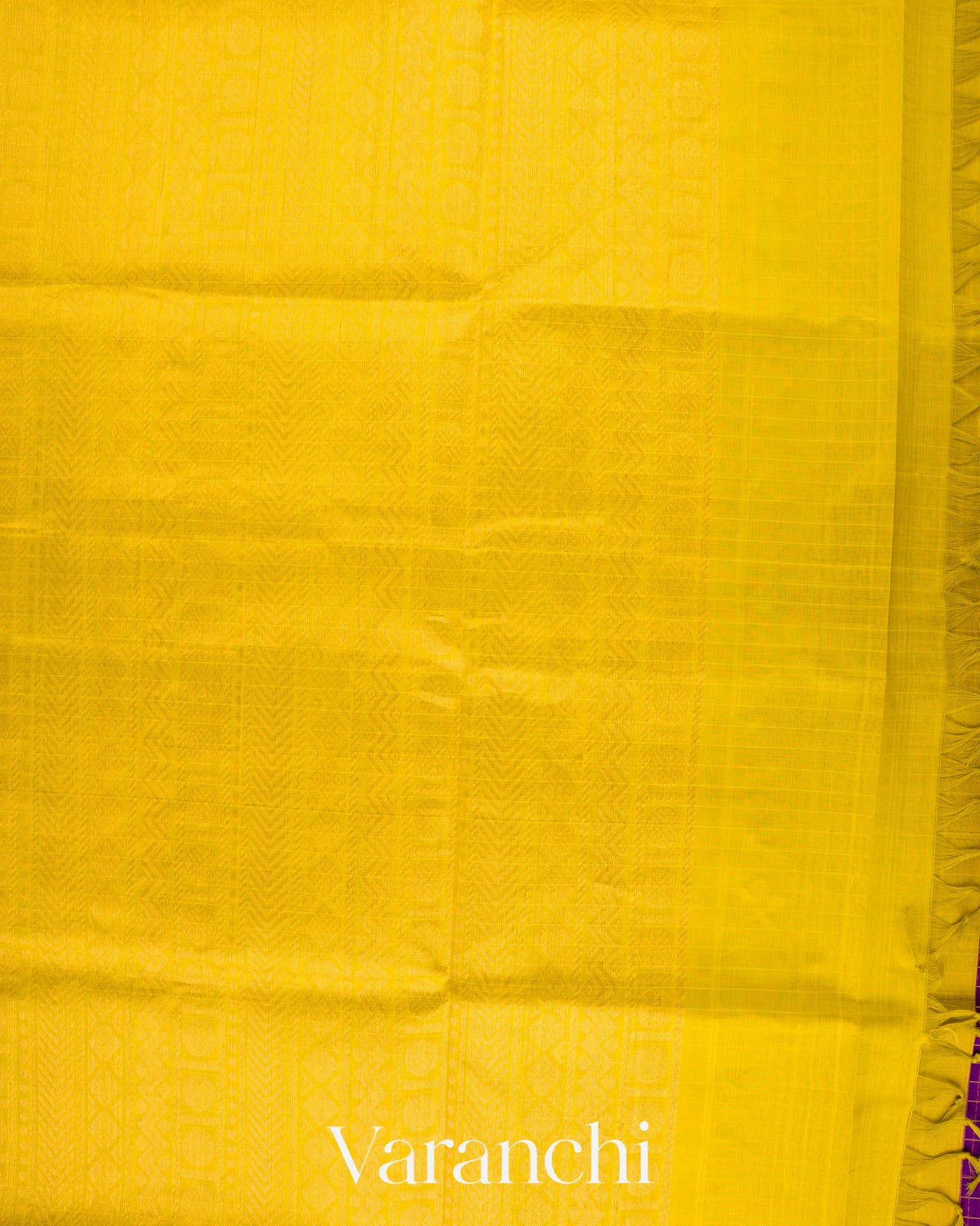 Royal Purple Checks Pure Kanchipuram Silk Cotton Handloom Saree