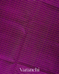 Royal Purple Checks Pure Kanchipuram Silk Cotton Handloom Saree