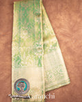 Sea Green Heavy Brocade Pure Tissue Kanchipuram Silk Saree
