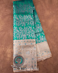 Teal Heavy Brocade Pure Kanchipuram Silk Saree