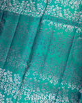 Teal Heavy Brocade Pure Kanchipuram Silk Saree