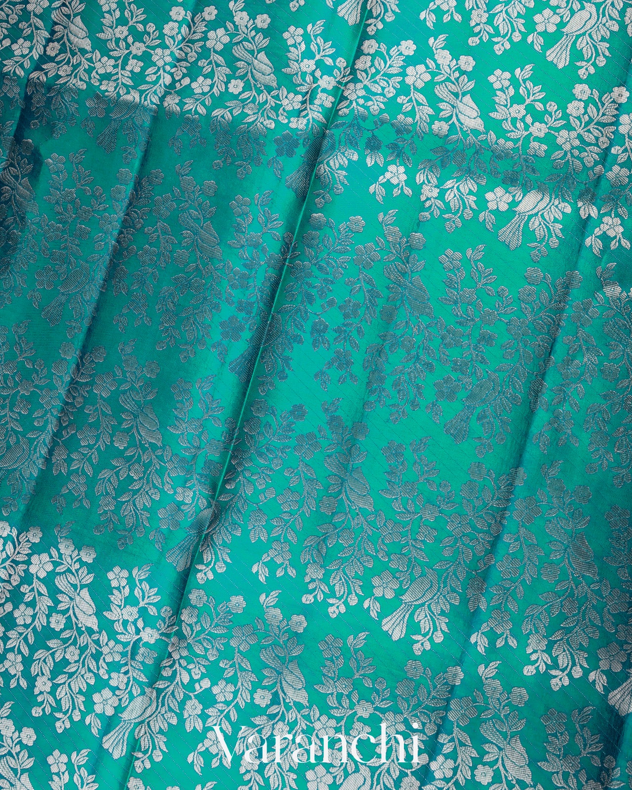 Teal Heavy Brocade Pure Kanchipuram Silk Saree