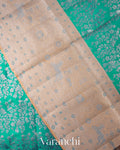Teal Heavy Brocade Pure Kanchipuram Silk Saree