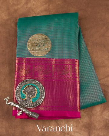 Rama Green Pure Kanchipuram Silk Handloom Saree 