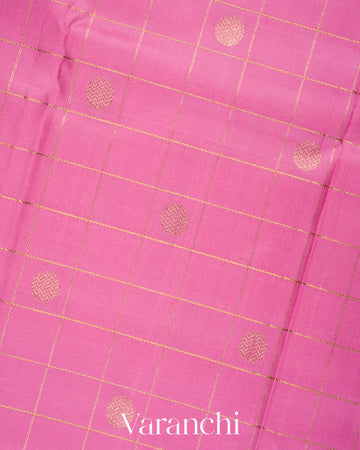 Baby Pink Pure Kanchipuram Silk Handloom Saree