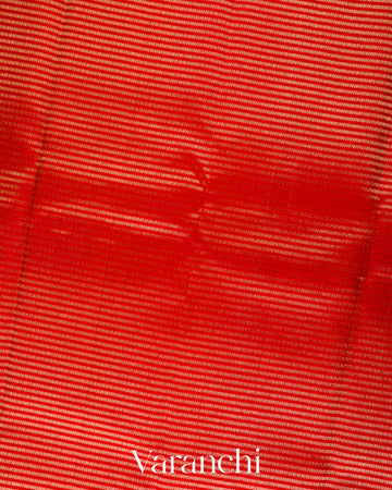 Bright Red Pure Kanchipuram Silk Handloom Saree