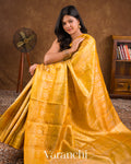Golden Yellow Pure Kanchipuram Silk Saree