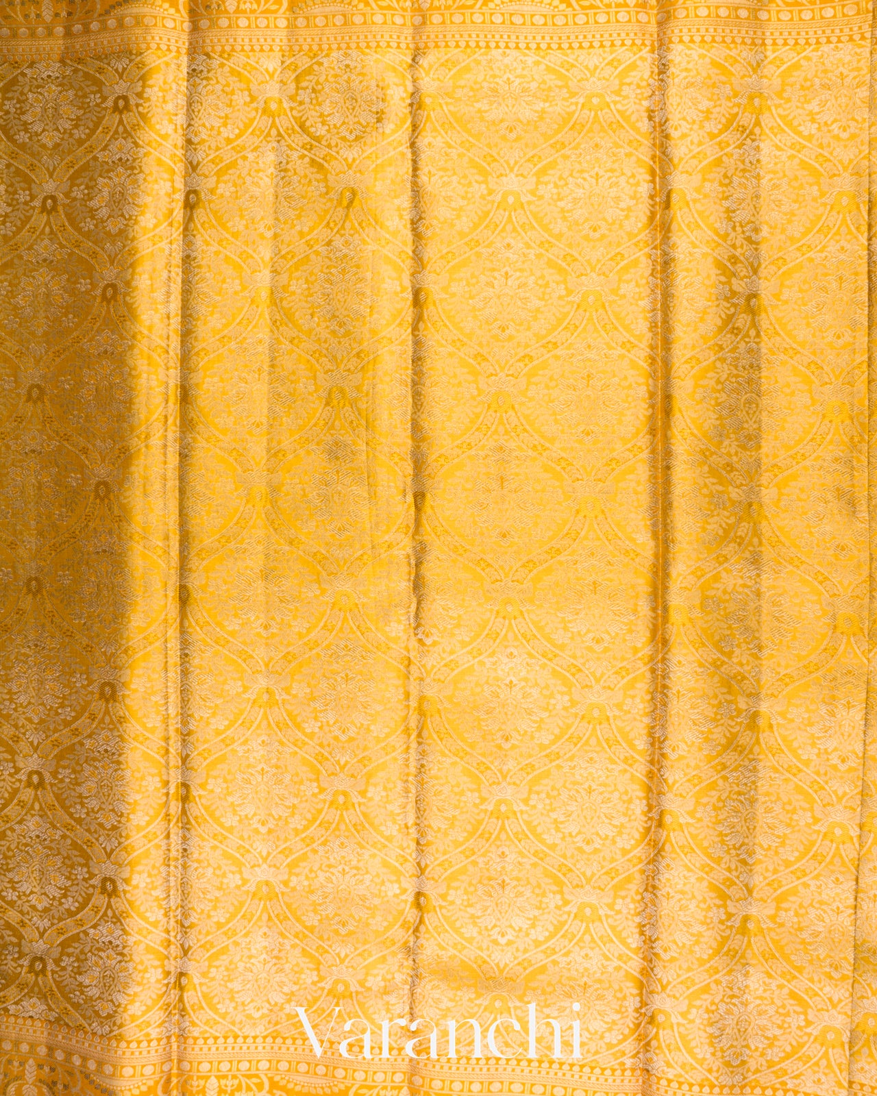 Golden Yellow Pure Kanchipuram Silk Saree