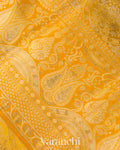 Golden Yellow Pure Kanchipuram Silk Saree