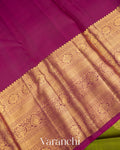 Olive Green Pure Kanchipuram Silk Handloom Saree