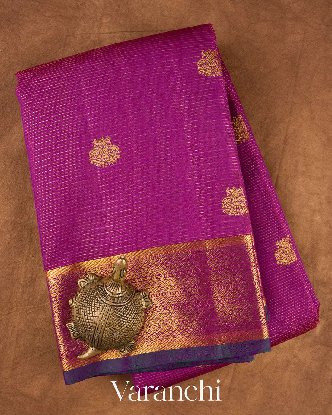 Magenta Pure Kanchipuram Silk Saree