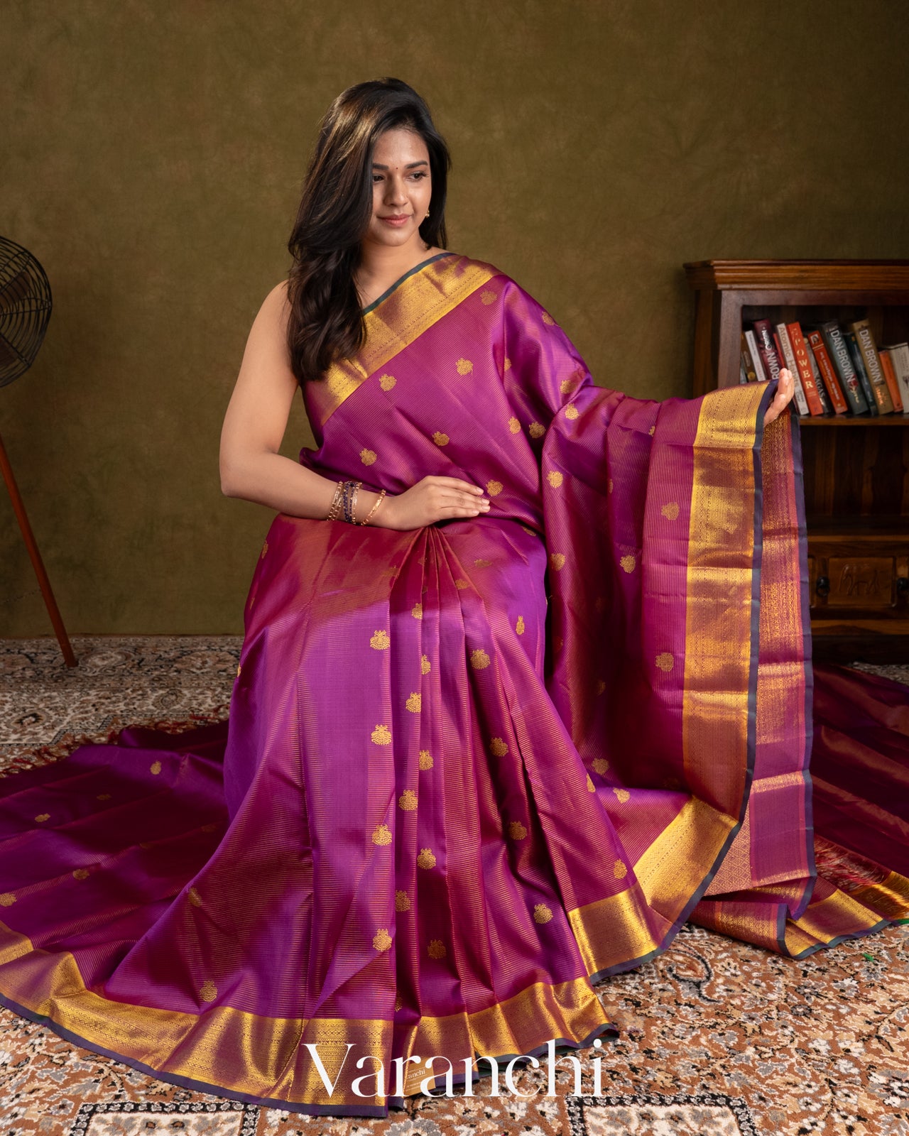 Magenta Pure Kanchipuram Silk Saree