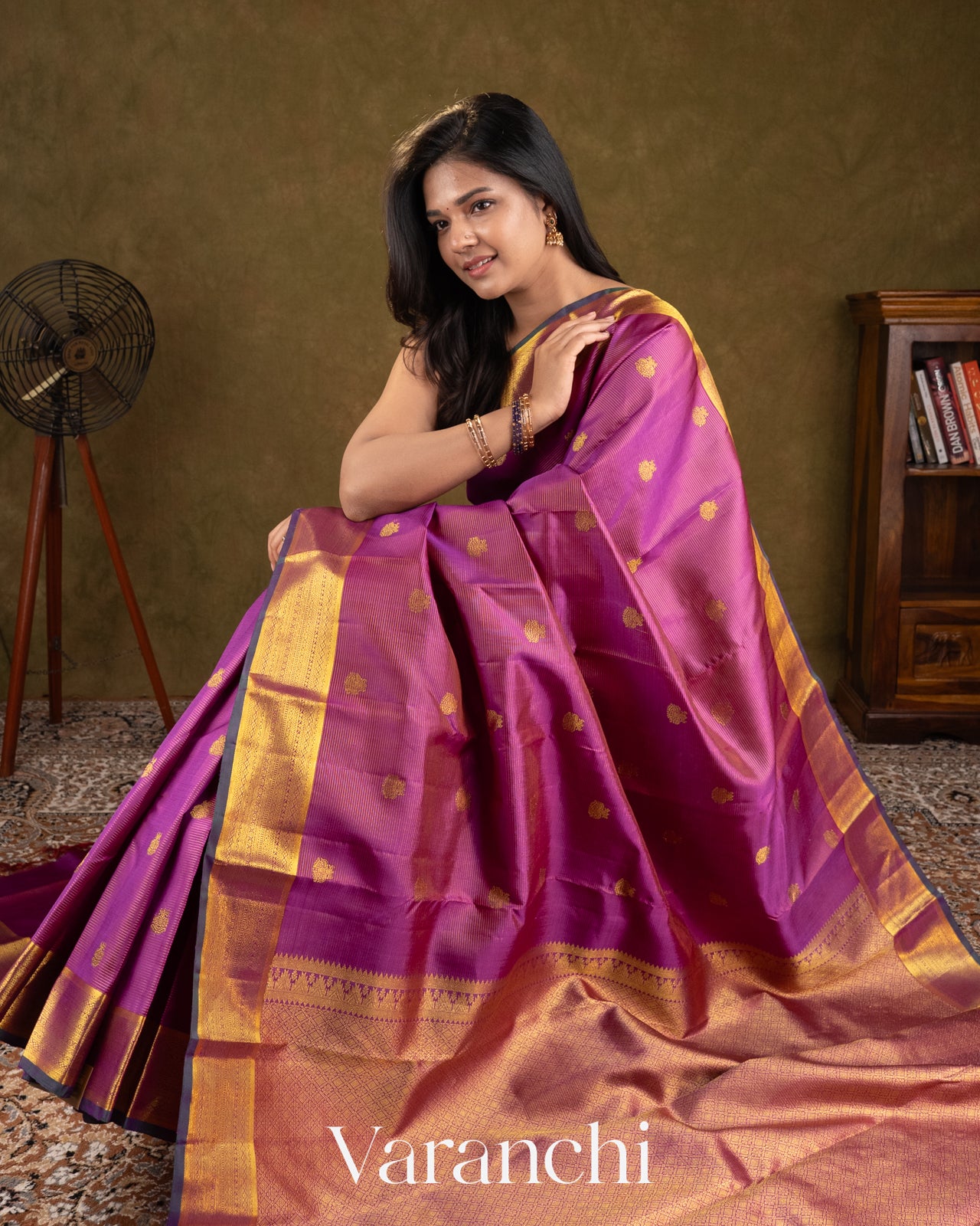 Magenta Pure Kanchipuram Silk Saree